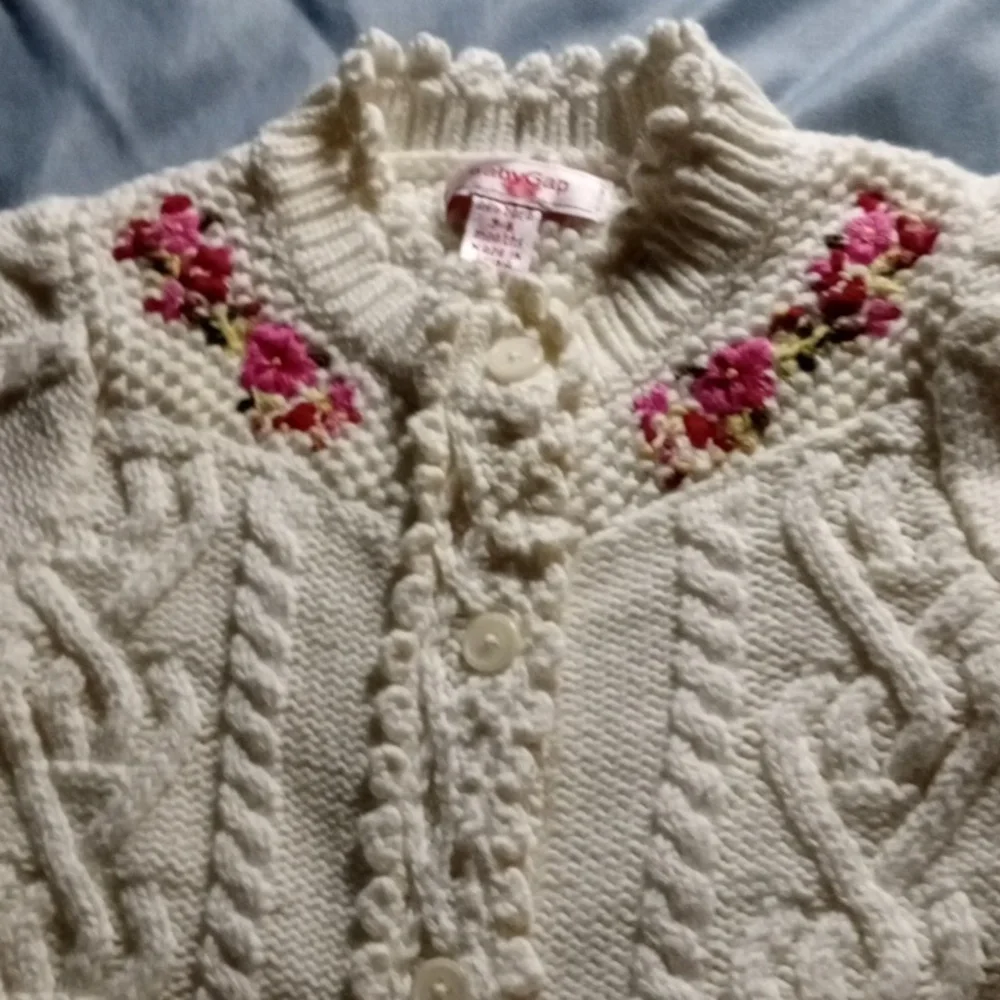 Like New, Baby Gap 3-6 Months Cable Knit Sweater Footed Onesie Coverall - Picture 4 of 13